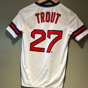 Cooperstown Collection Boys Mike Trout Jersey Shirt sz Medium Great Condition